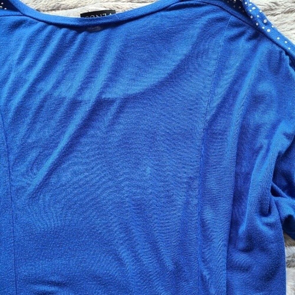 Venus Sparkle Shoulder Top - Blue - Picture 9 of 9